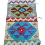 Multi-Color Geometric Handwoven Afghan Wool Runner – 2 × 7 Ft